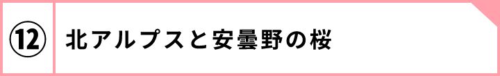 ⑫北アルプスと安曇野の桜